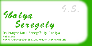 ibolya seregely business card